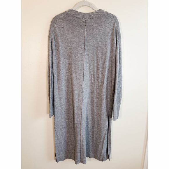 H&M Gray Knit Sweater Tunic Dress With High Side Slits - Picture 2 of 11